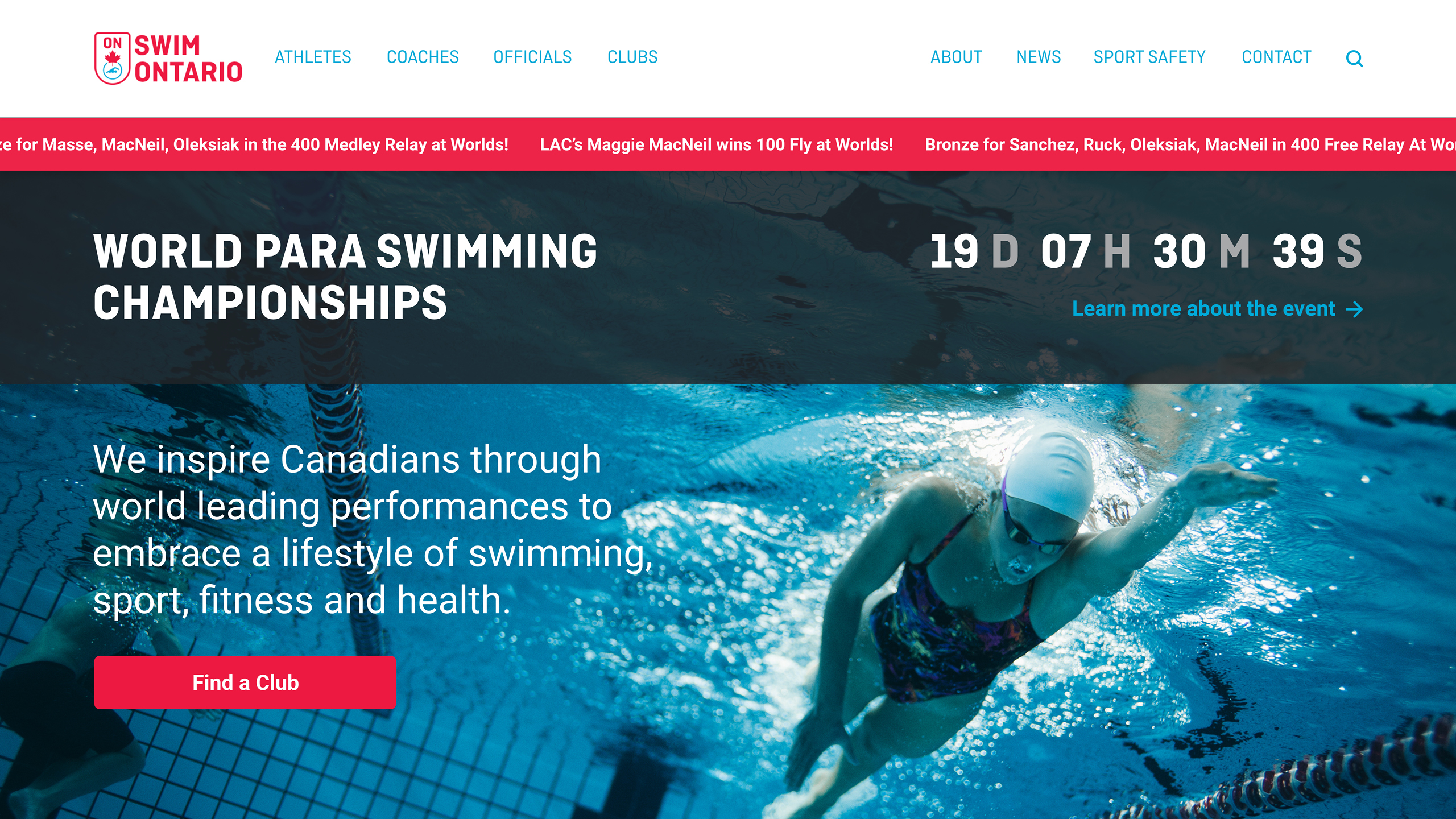 Swim Ontario Website
